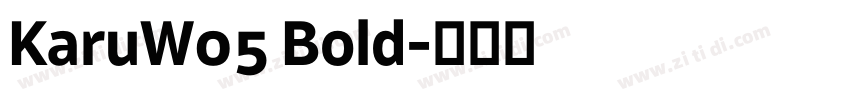 KaruW05 Bold字体转换